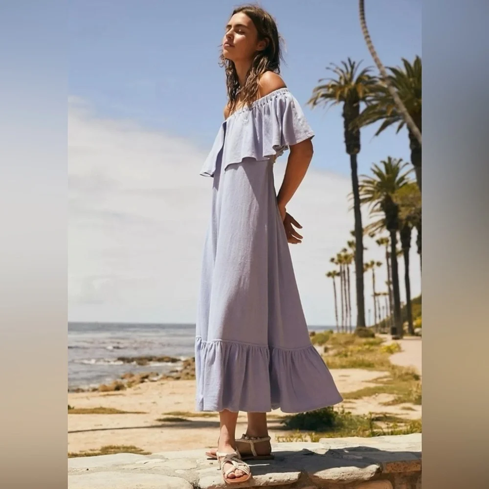 Free People Lynne Midi in Lavender Luster / Light Blue size Small NWT